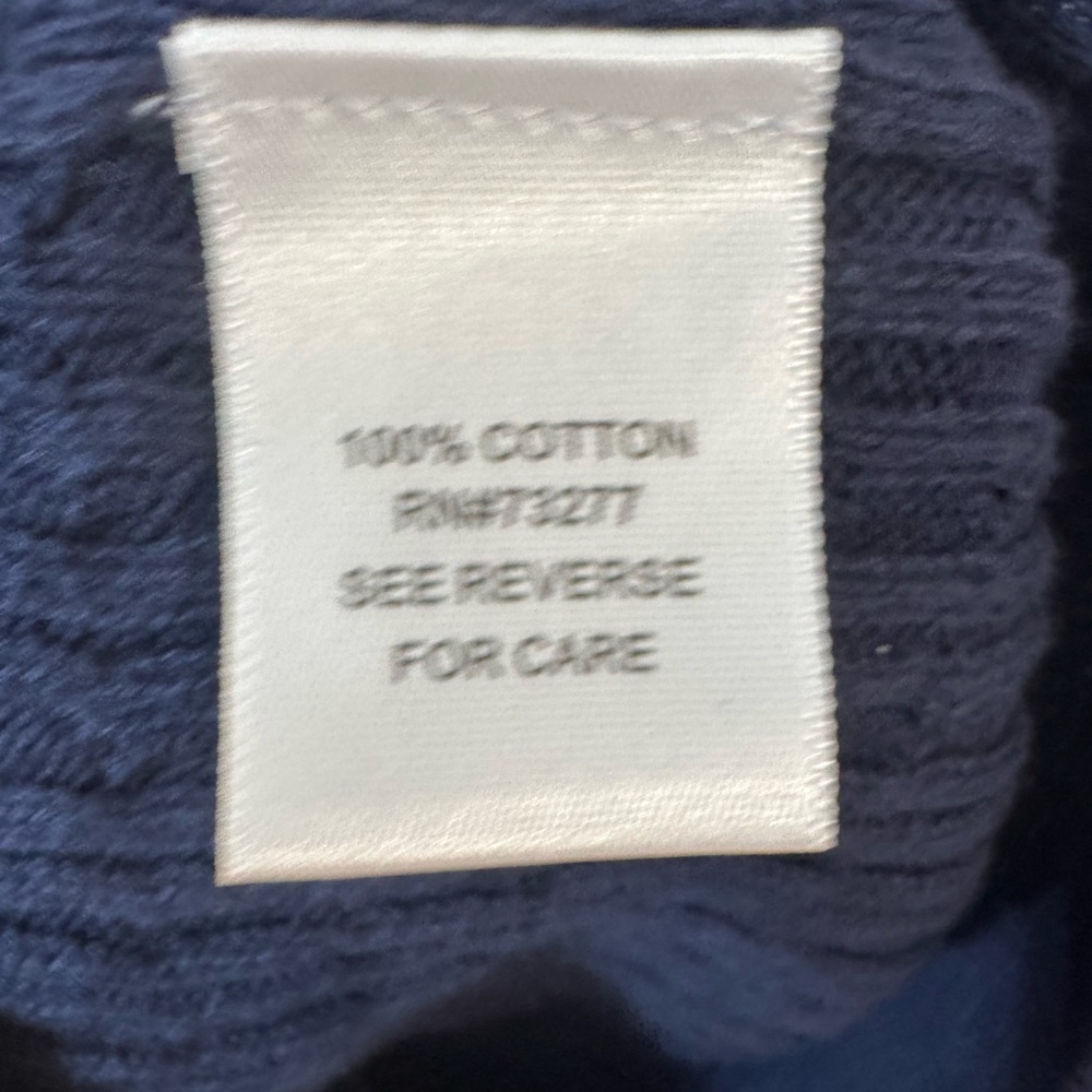 croft & barrow Navy Ribbed Sleeveless Knit Tank with White Trim - Picture 4 of 5